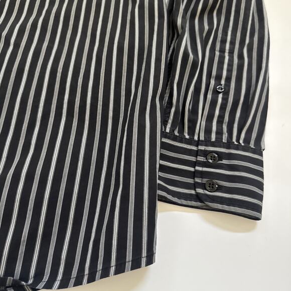 Vintage Faconnable Dress Shirt Size Medium Striped Business Casual - Picture 6 of 9